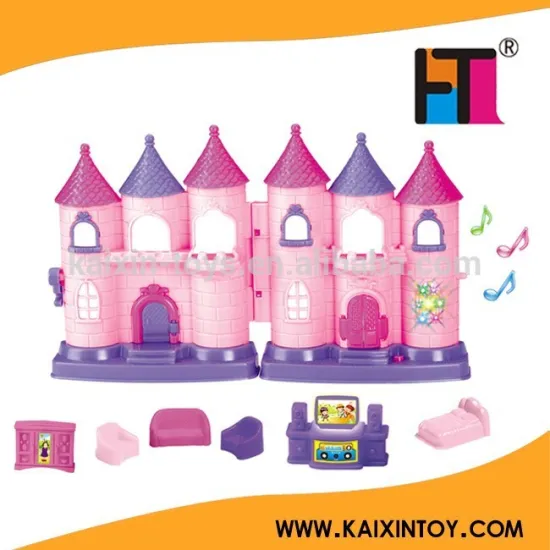 mini plastic dollhouse miniature with lights and musics