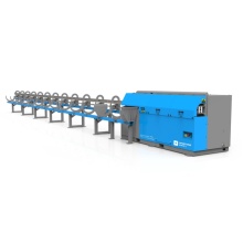 Low noise level straightening and cutting machine