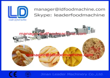 Shrimp Chips 3d Pellet Extruded Pellet Frying Snacks Machine Drying / Frying / Flavoring Chips