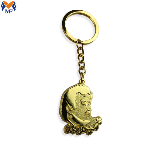 High Quality Zinc Alloy Metal Head Portrait Keychain