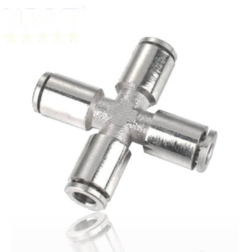 Durable One Touch 3 Way Equal Brass Pneumatic Connectors