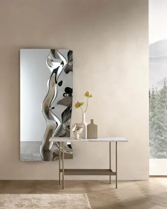 Imported Fiam Wave Decorative Wall Mirror - Modern Metal Wall Art