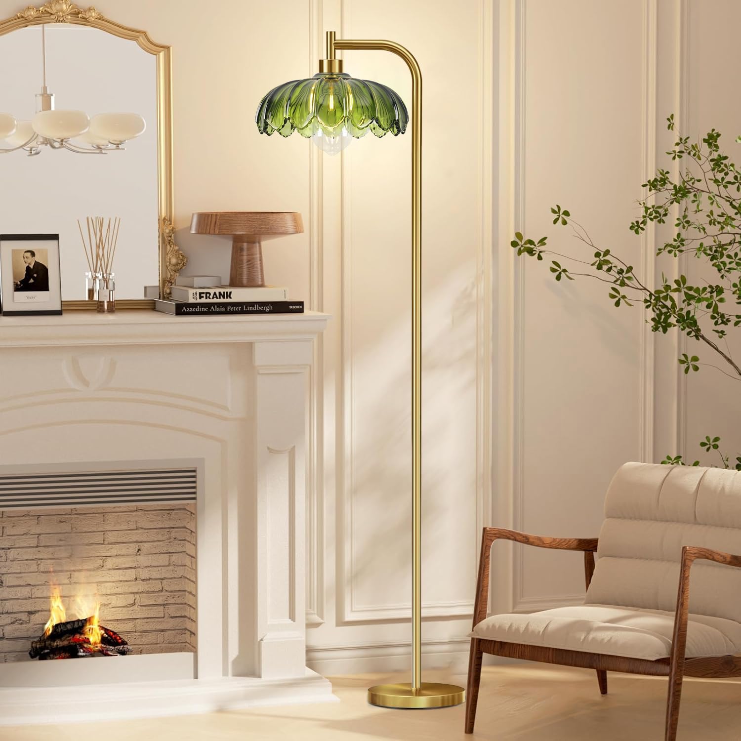 F250909 Remote control LED Bohemian vintage brass floor lamp (12)
