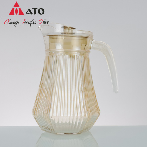 Amber Color Glass Jiter Water Pitcher com tampa