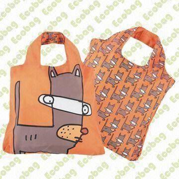 Polyester Foldable Shopping Tote Bag, Made of Nylon or Polyester