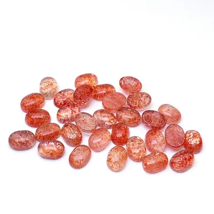 Natural Golden Sunstones Egg Shaped Cut Gemstones