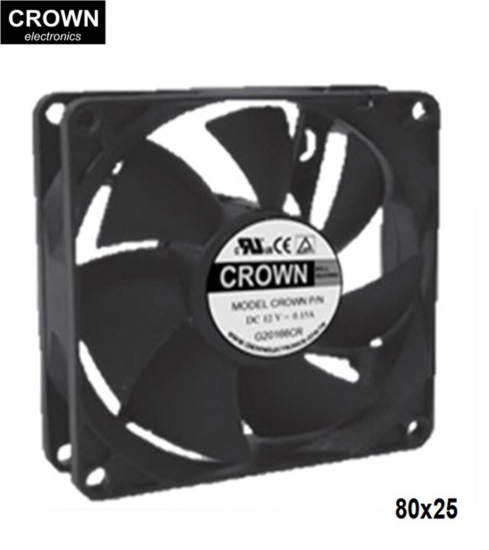 Crown 12V 24 V 8025 Axial Flow wentylator DC