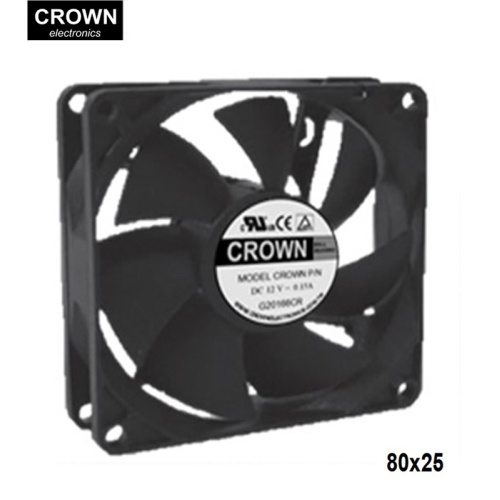 Crown 12V 24 V 8025 Axial Flow wentylator DC