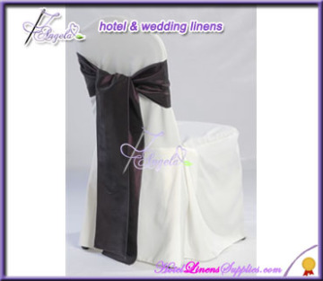 ivory wedding polyester chair covers with side pleats, cheap pleated chair covers for banquet chairs