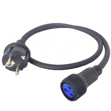 Waterproof Stage Light Power Adapter Cable with European Plug (3*1.5mm, 1m)