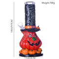 Letsoho le nkiloeng ka letsoho la mokokhini la konkn, le khanya lefifing, Halloween pumpkin, borolilicate phala ea metsi a khalase e nang le 14mm Bowl