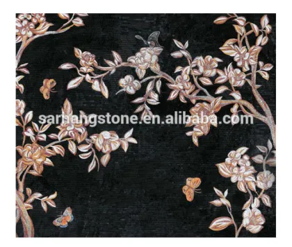 Art Mosaic/Flower Mosaic Art/Glass Mosaic Wall Art Murals