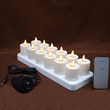 Led Electric Flameless Rechargeable Tea Light Candles