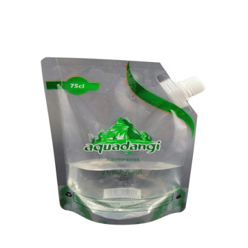 Custom pure coconut water packaging bag with handle