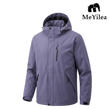 Outdoor Purple 3-in-1 Hiking Jacket for Men's Trekking