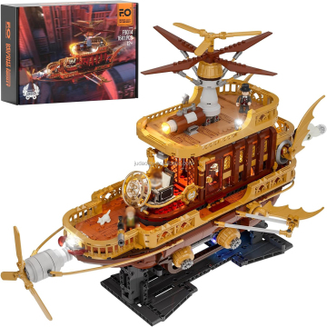 SEAMPUNK AIRSIP BUILDING BUILDINGS SEET SEEME: FUNWOLE F9014, Game puzzle di 1641 pezzi per bambini