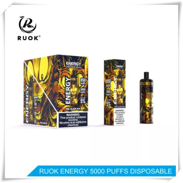 Nouvelle arrivée Ruok Energy 5000 Puffs