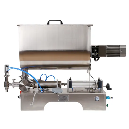 YK Semi-Automatic Pneumatic Peanut Butter, Honey Sauce Horizontal Mixer Filling Machine