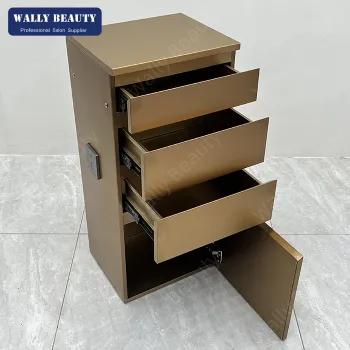 Gold Saloon Equipment: Hair Extension Metal Trolley for Beauty Salon