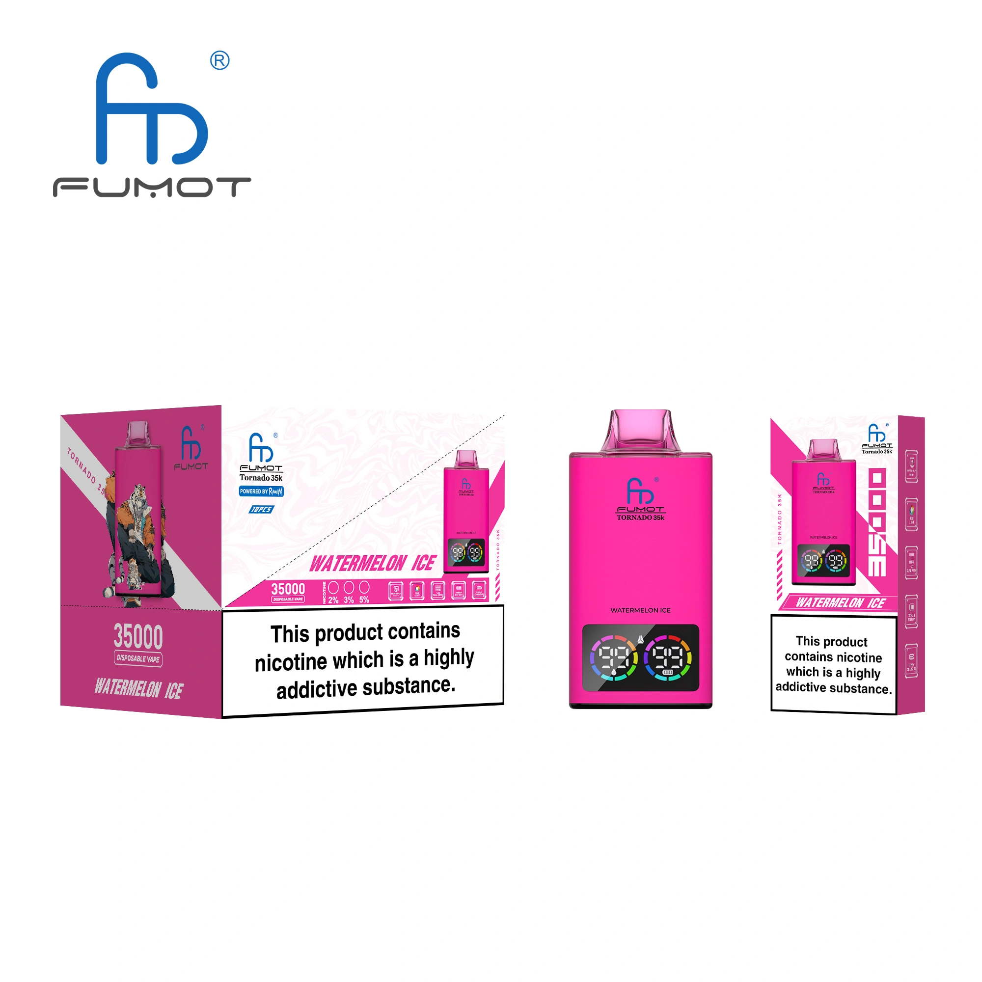Fumot Tornado 35k Puffs wegwerp VAPE WHOLESALE DENMARK Fabrikant fan Sina