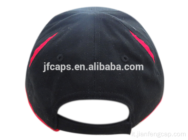 6 pannelli con cappello da baseball ricamato