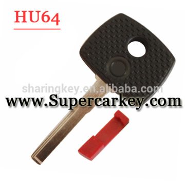 Transponder Key Blank HU64 For Benz With Black Logo