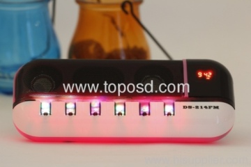 2013 New Arrival Portable Mini Card Usb Speaker Electone Style Speaker Mobile Phone Speaker Computer Speaker Clock Radio 