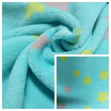 100%Polyester Coral Fleece with Starlike Printing Fabric