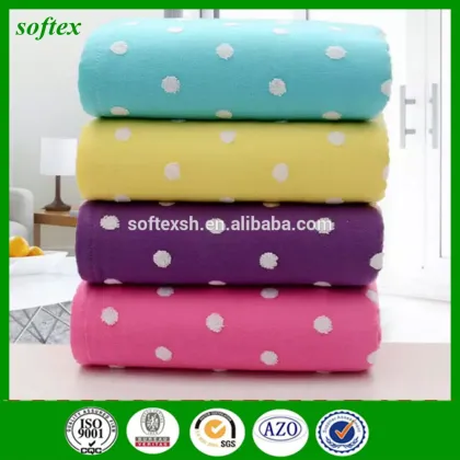 zero twist yarn dyed jacquard polka dot bath towels
