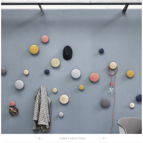 Solid wood dots Hanger Coat Hooks