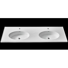 Pure acrylic solid surface embedded sink for cabinet matte white