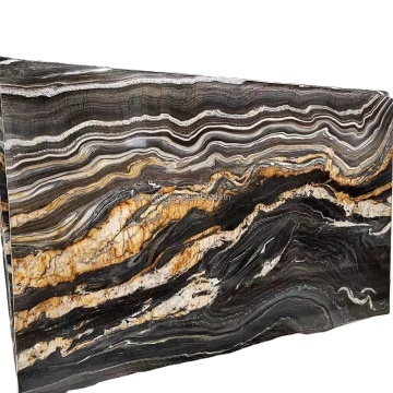 Luxurious Natural Stone Black Gold Tile for Flooring and Countertops