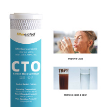 WQA NSF certified coconutshell activated carbon block cto 10 inch water filter