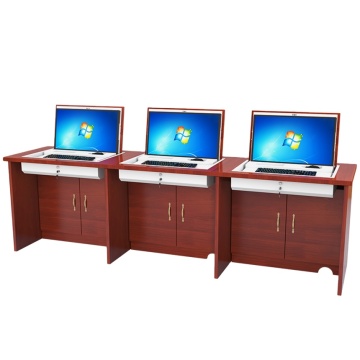 Smart Computer Lab Furniture: Multi-Person zittende flip-top afsluitbare bureaus voor mode- en multimedia-klaslokalen