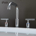 3 hole dual handle chrome brass faucet