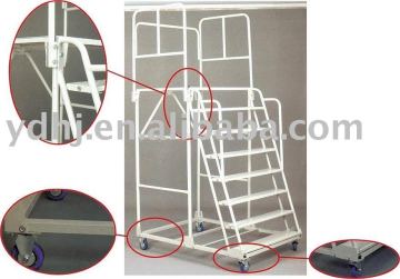 Metal rolling Ladder cart
