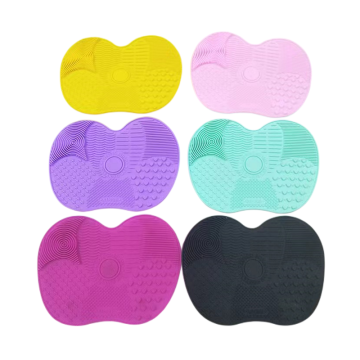 Private Label Silicone Cleaner Pad Makeup Brush Cleaning Mat with Suction Cup