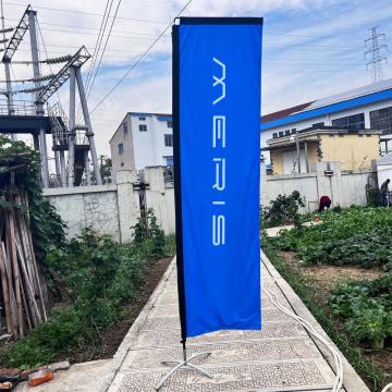 Coloured square flag advertising banners