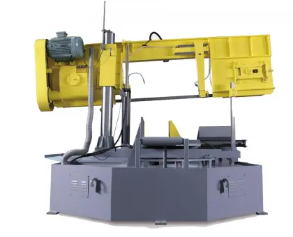Horizontal degree mitre band saw machine