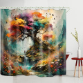 digital printing contemporary shower curtain