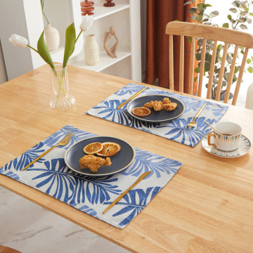Nieuwe Noordse stijl herfstbladeren placemat gemaakt van linnen en katoenen stof