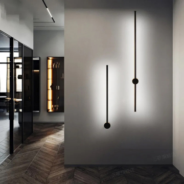 Nowoczesna minimalistyczna lampa ścienna LED do sypialni - kreatywny metalowy lekki pasek