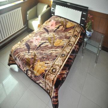 Korean style 100% polyester raschel blanket