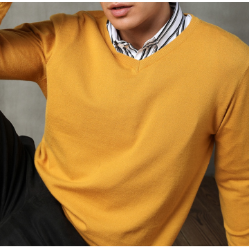 Sweaters de suéteres para hombres Tops de cuello en V