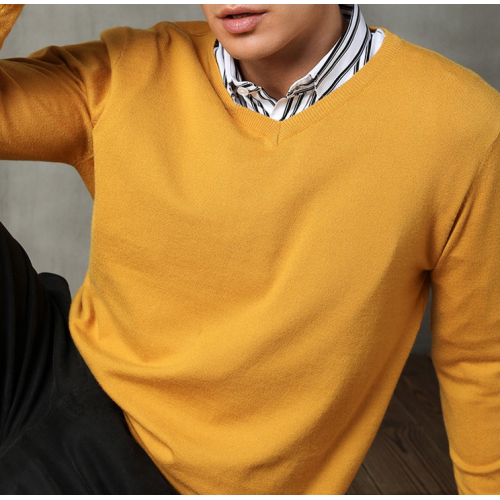 Sweaters de suéteres para hombres Tops de cuello en V