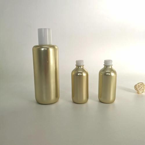 Sprayed Boston Round Bottle Gold boston round bottles Factory