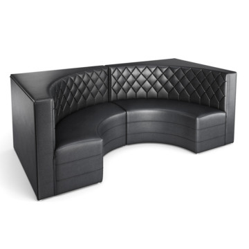Modern U-Shaped Green Sofa for Restaurant and Nightclub Booth Seating
