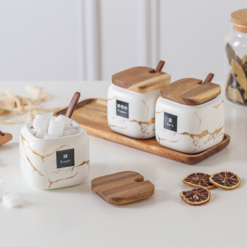 Japanese Kitchen Ceramic Frosted Salt and Sugar Jars - 3 Set Seasoning Collection
