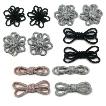 Custom Flower Multi-Color Shiny Jewelry Rhinestone Rope DIY Accessory for Women's Shoes Decoration