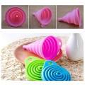 2018 Hot Sale New Kitchen Tool Silicone Funnel Food-grade Multi-layer Folding Silicone Portable Funnel 10 Colors